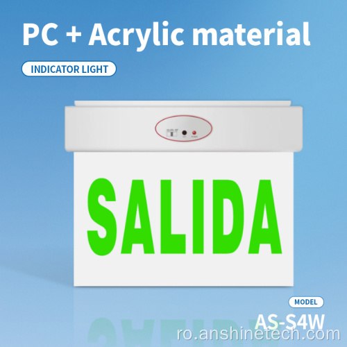 Mini semn de ieșire de urgență de 4W